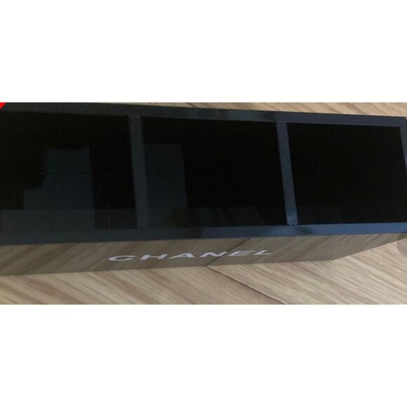 Chanel Black 3-Compartment Glossy Organizer Box For Makeup Brushes/Pens - Picture 3 of 5